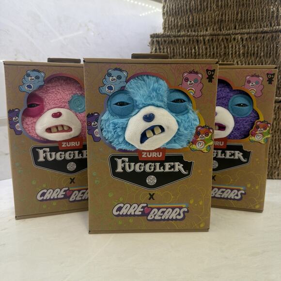 Fuggler Other - Fuggler X Care Bears Set Of 3 (Cheer Share & Grumpy) 9ich Ugly Plush Dolls